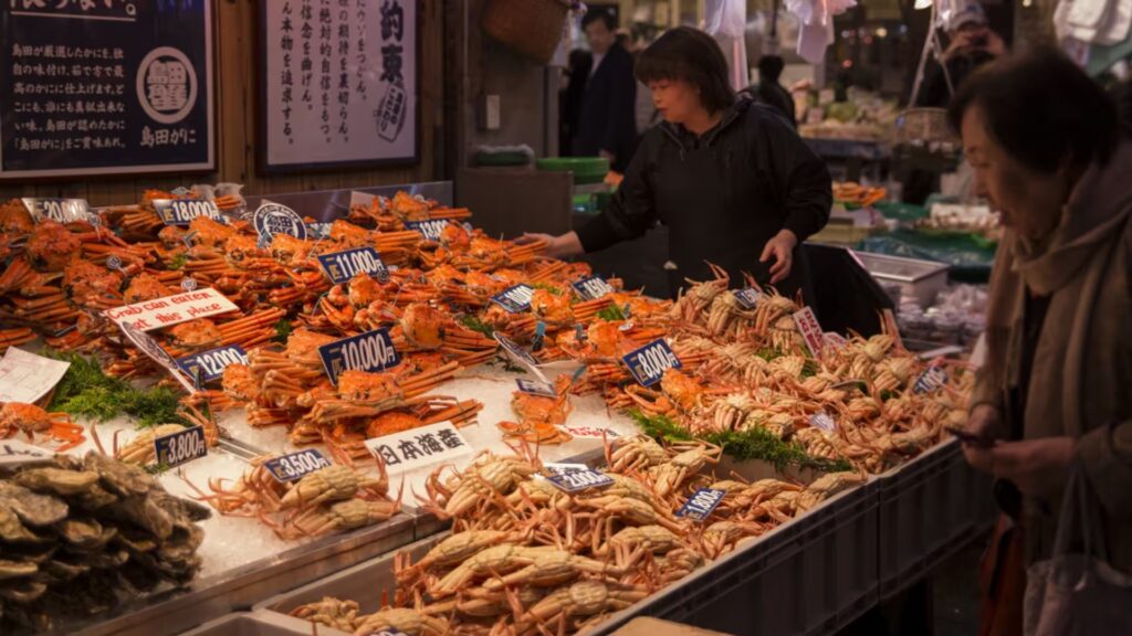 Fresh Local Seafood at Omicho Market Kanazawa