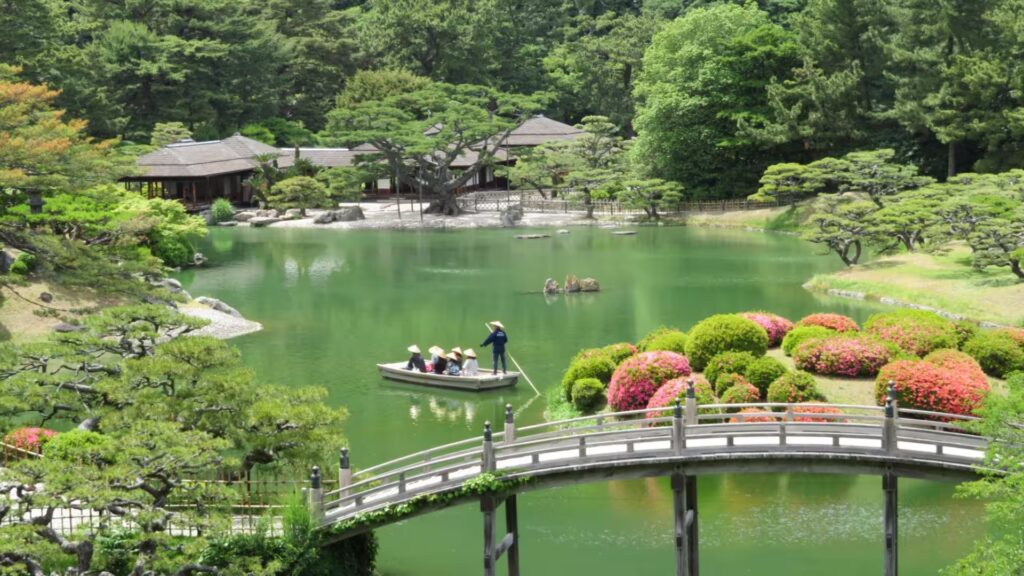 Traditional Ritsurin Garden in Takamatsu