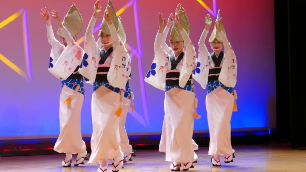 Traditional Awa-Odori Folk Dance Performance
