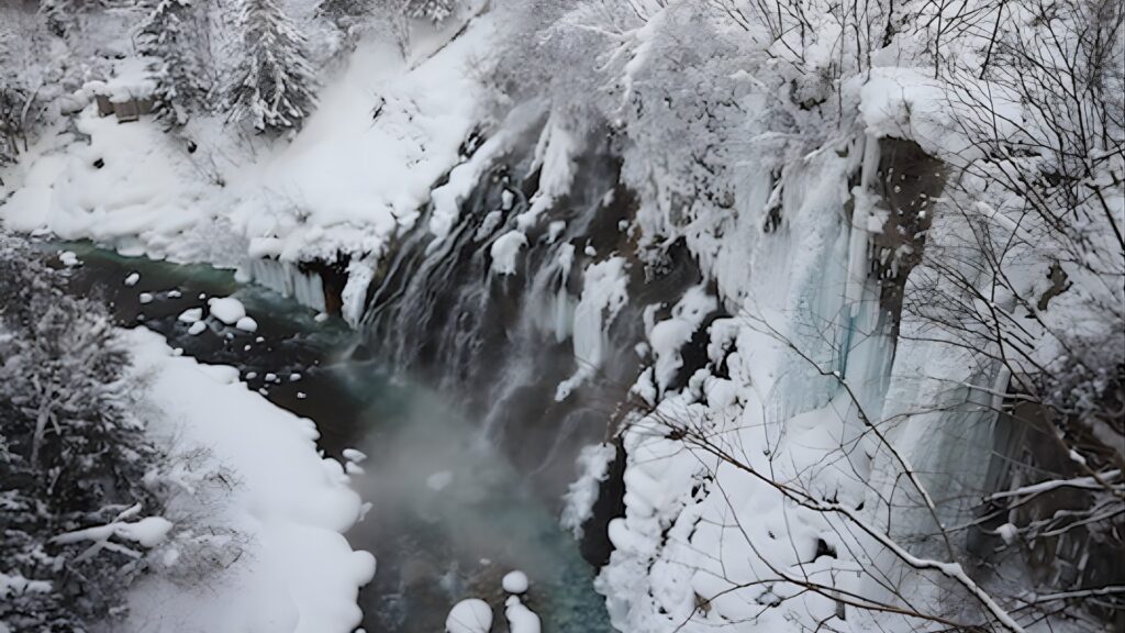 Sounkyo Ginga & Ryusei Ice Waterfalls