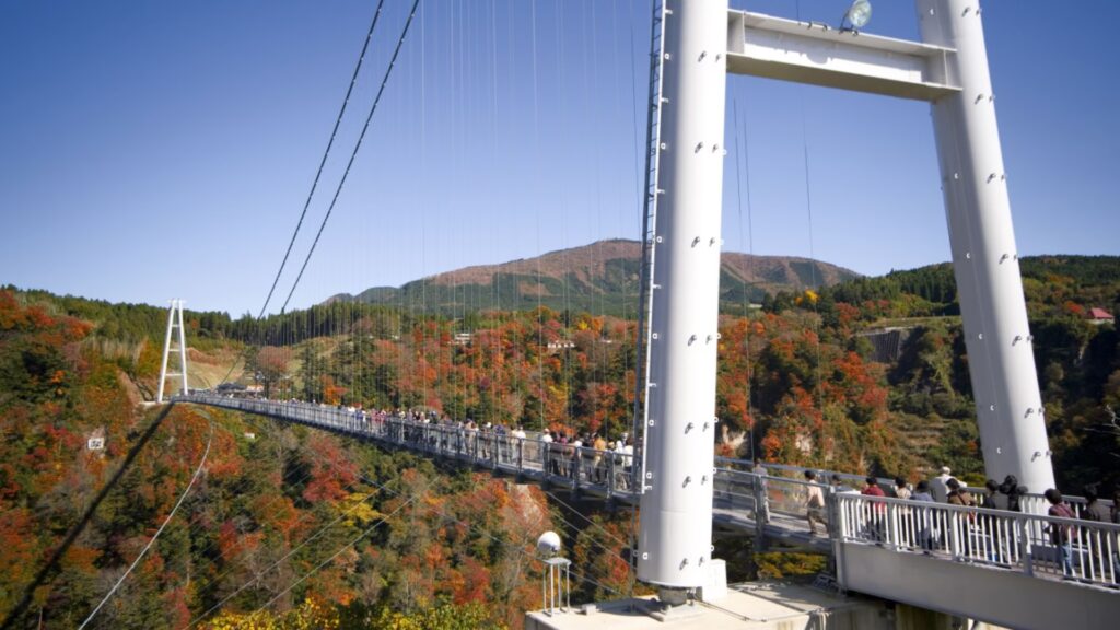 Kokonoe Yume Suspension Bridge View