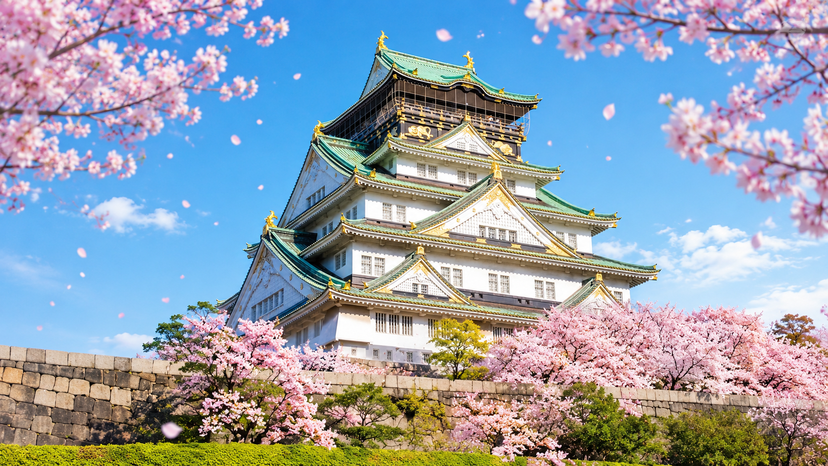 Osaka Castle on Japan winter group tour