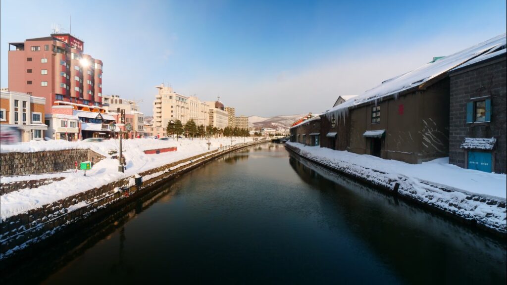 Romantic Otaru Canal Winter Evening